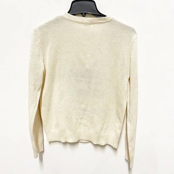 Santa CLAWS Forever 21 Christmas Sweater Cream Size M - Picture 3 of 3